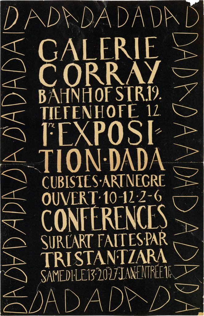 MARCEL JANCO (1895-1984). 1re EXPOSITION DADA / GALERIE CORRAY. 1917. 16x10 inches, 42x26 cm.